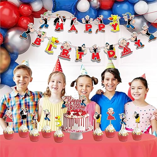 Vista 44 de Petr Pan Theme Birthday Party Supplies – Neverland Decoration Boys Girls – Includes Happy Birthday Banner, Cake Topper, Cupcake Toppers, Garland &