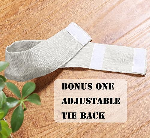 Miniatura 5 de H. Versailtex Lino Natural y Poly semi-láminas Premium suaves y ricos materiales paneles de cortina con abrazadera ajustable para patio puertapuerta