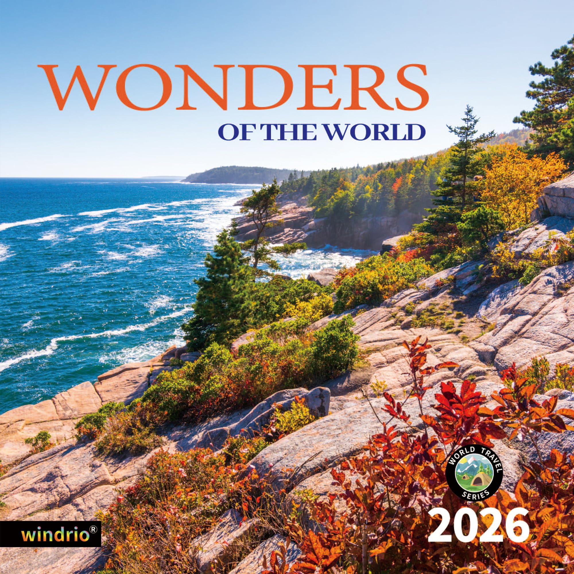 2026 Wall Calendar,Funny Calendar 2026, July 2025 - December 2026, Wall Calendar Wonders of the World, 12" x 24" Opened, Full Page Months Thick Paper