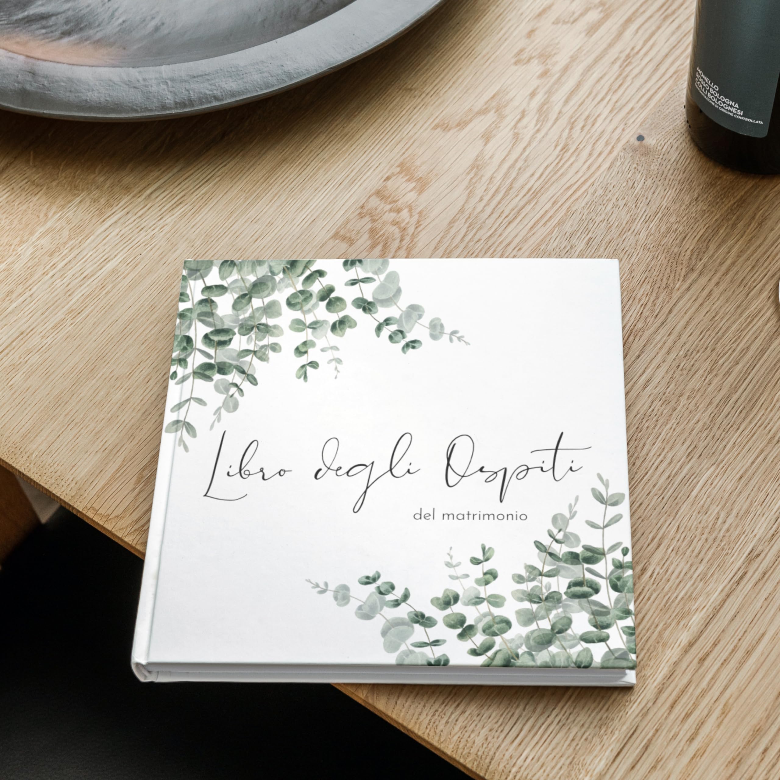 dein weddingshop 50 biglietti per il libro degli ospiti per matrimonio, con domande da compilare (Greenery Eucalyptus