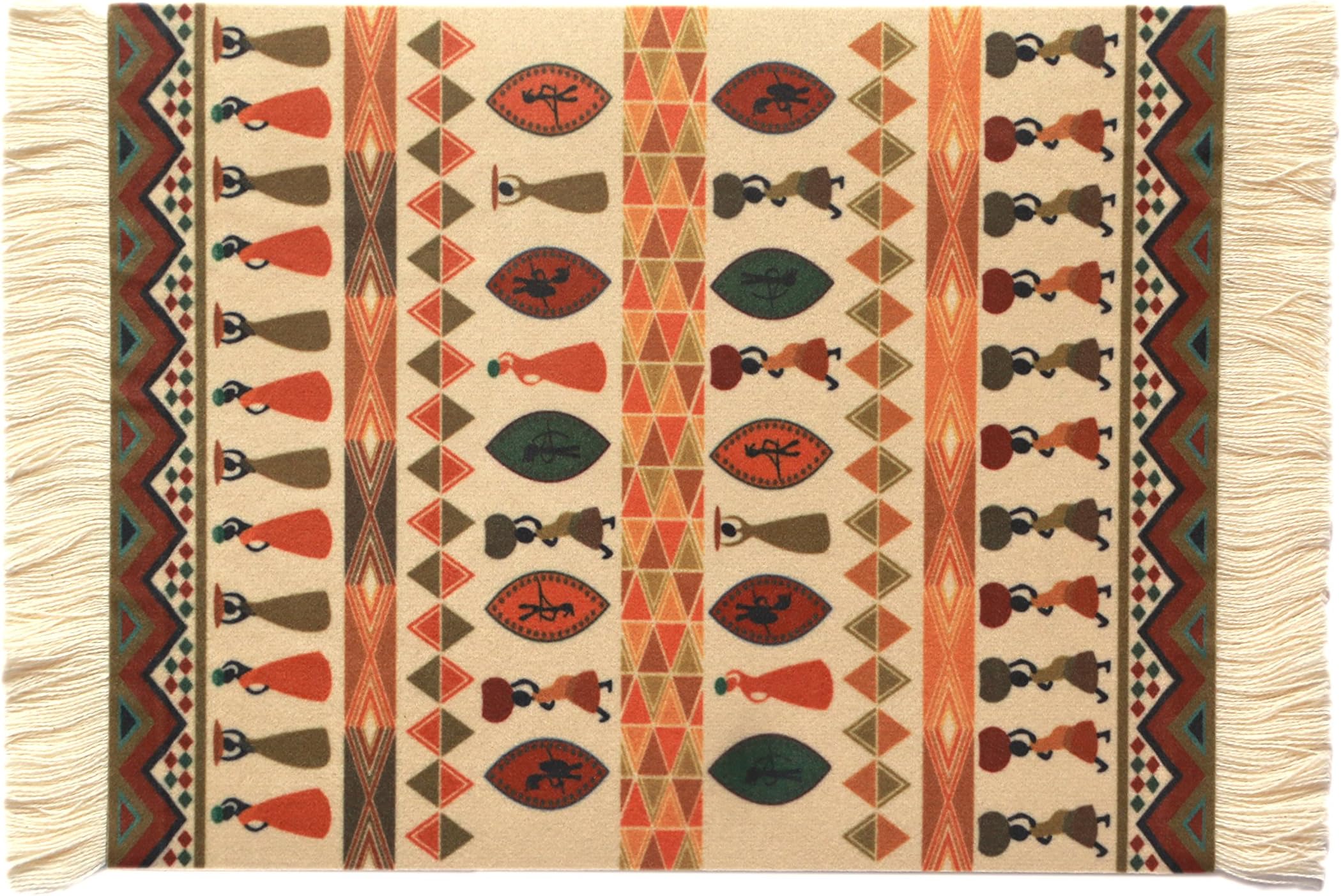 Oriental Rug Mouse Pad Carpet Lexipad Mousepad Coasters Egypt Orange Stripes