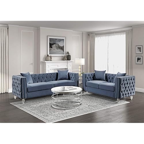 Lexicon Spencer 2-Piece Living Room Set, Blue