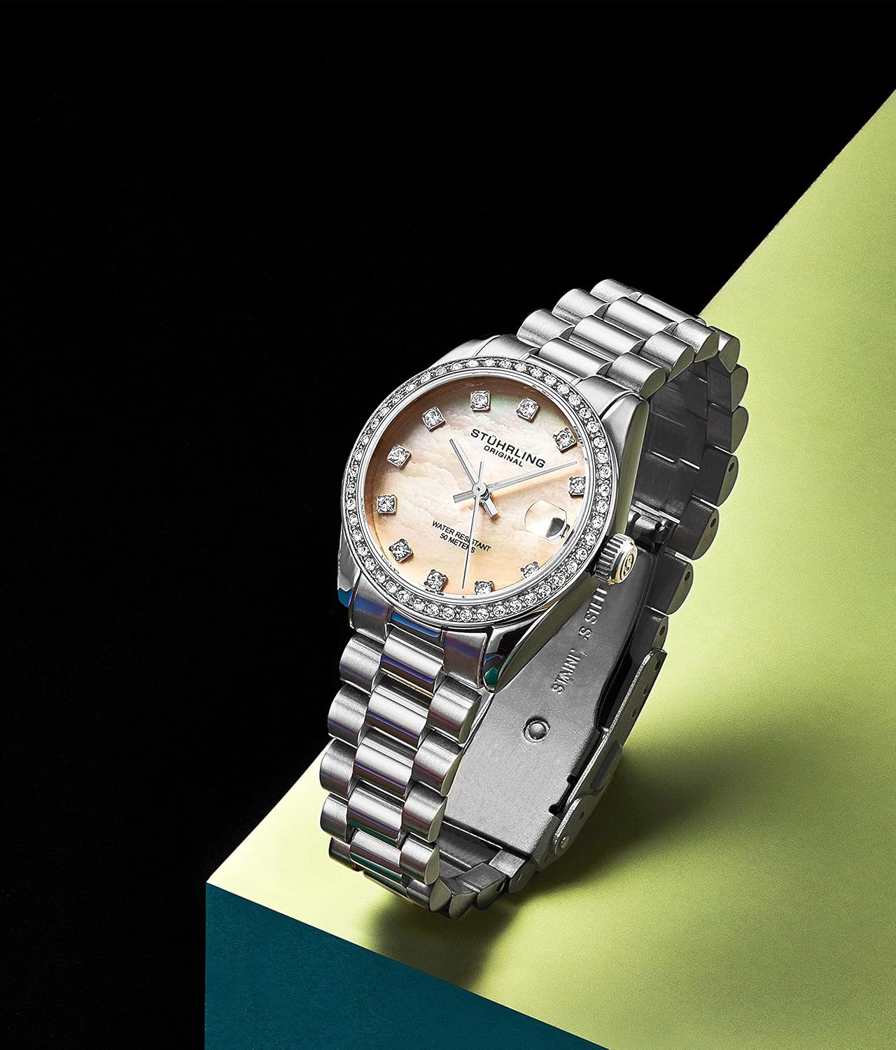STUHRLING Orologio originale da donna, cinturino in acciaio inossidabile, movimento al quarzo, quadrante analogico con data, vestito e design casual, collezione donna STUHRLING Orologio originale da donna, cinturino in acciaio inossidabile, movimento al quarzo, quadrante analogico con data, vestito e design casual, collezione donna