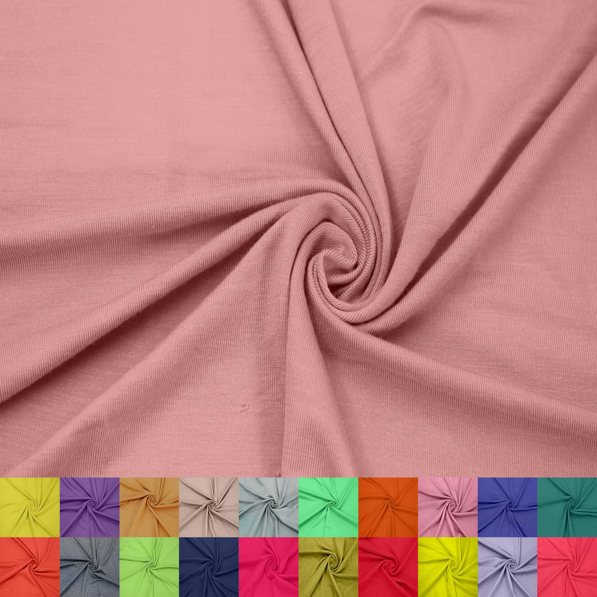 60" Wide Rayon Spandex Jersey Knit Fabric by The Yard - 4-Way Stretch, 200GSM, Medium Weight -Soft & Breathable - Apparel, Accessories, Maternity & Decorations — view 24