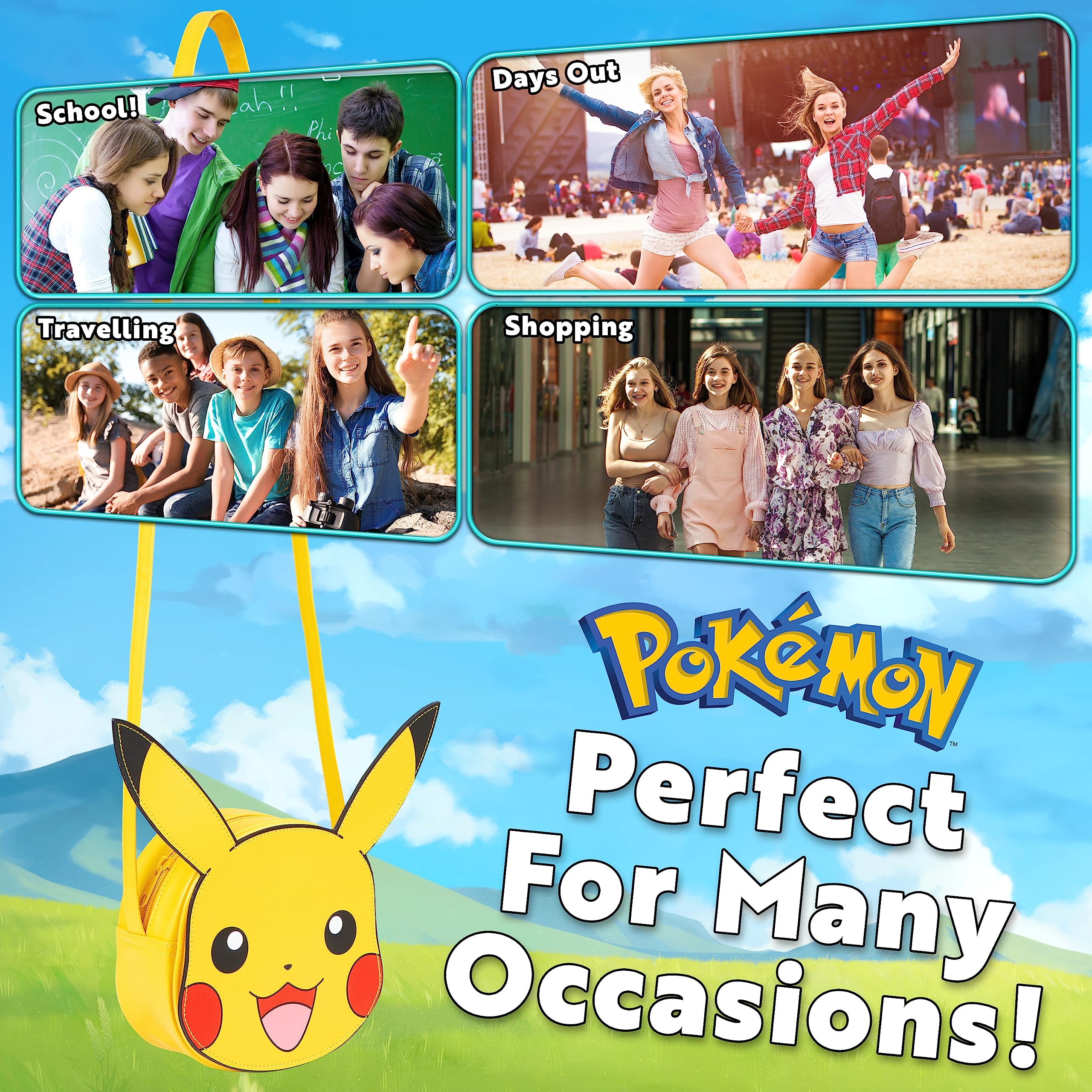 Pokemon Torba na ramię dla dziewcząt Pikachu Torba na ramię Dzieci Dziewczyny Akcesoria Oficjalny Towar Pokemon Prezenty