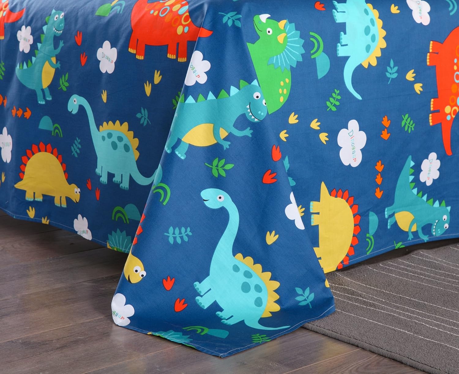 100% Cotton Sheets Kids Twin Full Sheets for Kids Girls Boys Teens Children Sheets Bed Sheets for Dinosaur(Twin)