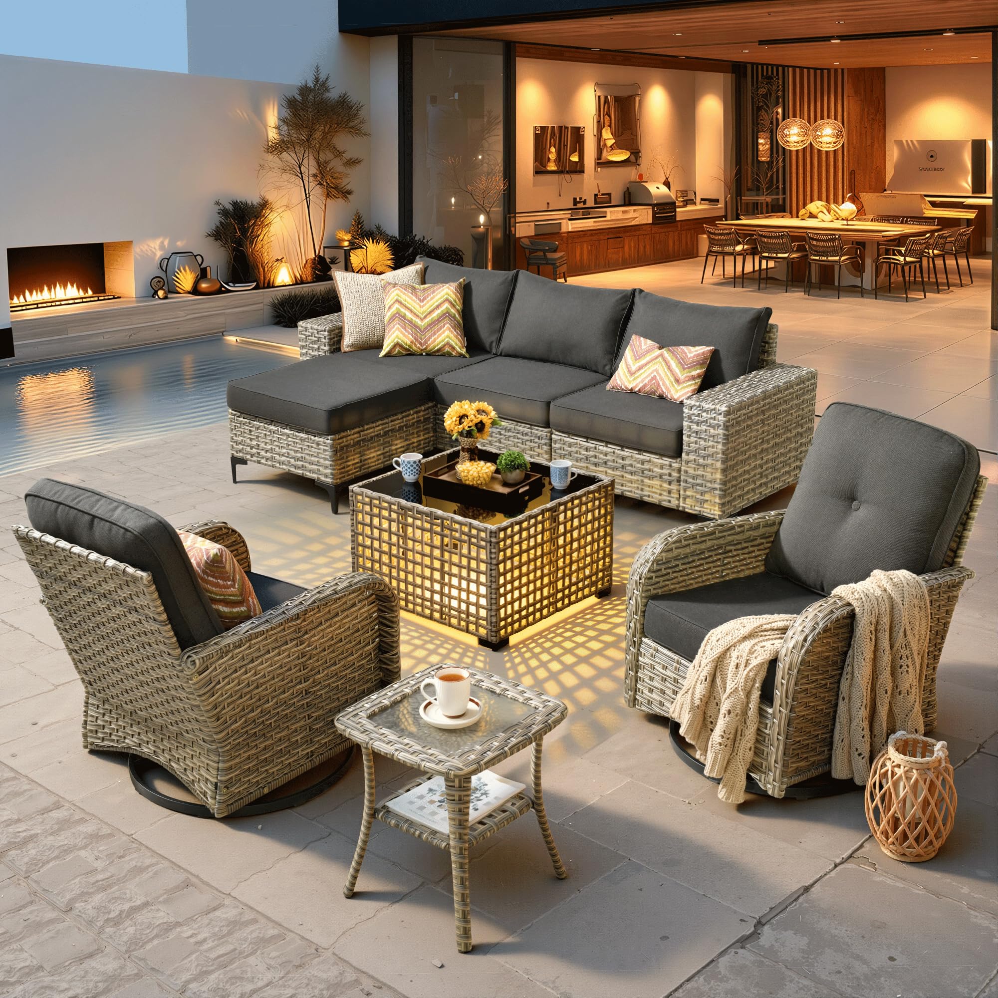ovios 8-Piece Patio Sectional Set