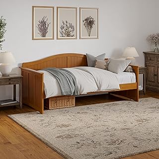 12 Daybed Living Room Ideas for Flexible Seating and Relaxation 57 AFI, Nantucket Wood Daybed, Twin, Light Toffee