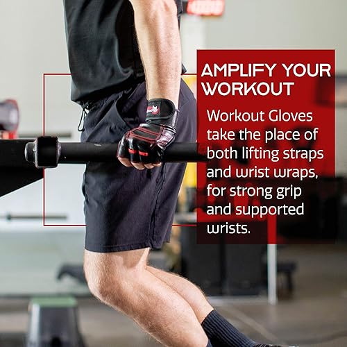 Miniatura 5 de Guantes de entrenamiento para levantamiento de pesas, guantes de gimnasio para levantamiento de pesas para hombres y mujeres, para entrenamientos de