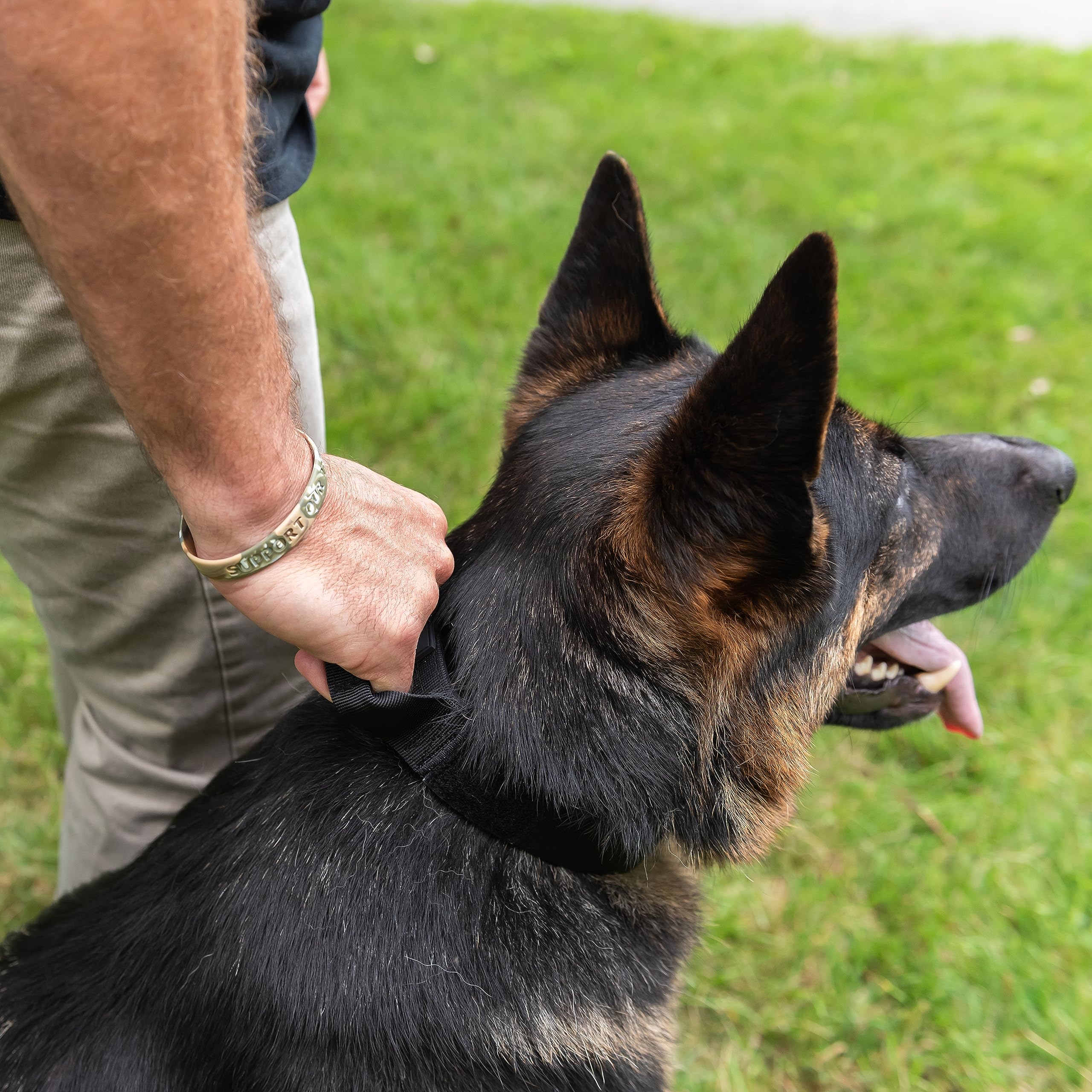 Operation Good Boy Collar táctico (negro) – Duradero y fuerte – Incluye hebilla de liberación rápida y mango de grado militar