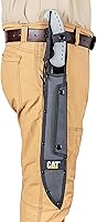 Vista 5 de CAT Machete Latino de 21 pulgadas con funda de correa para el hombro, cuchillo de hoja con mango de herramienta ergonómico y cómodo, cortar, picar