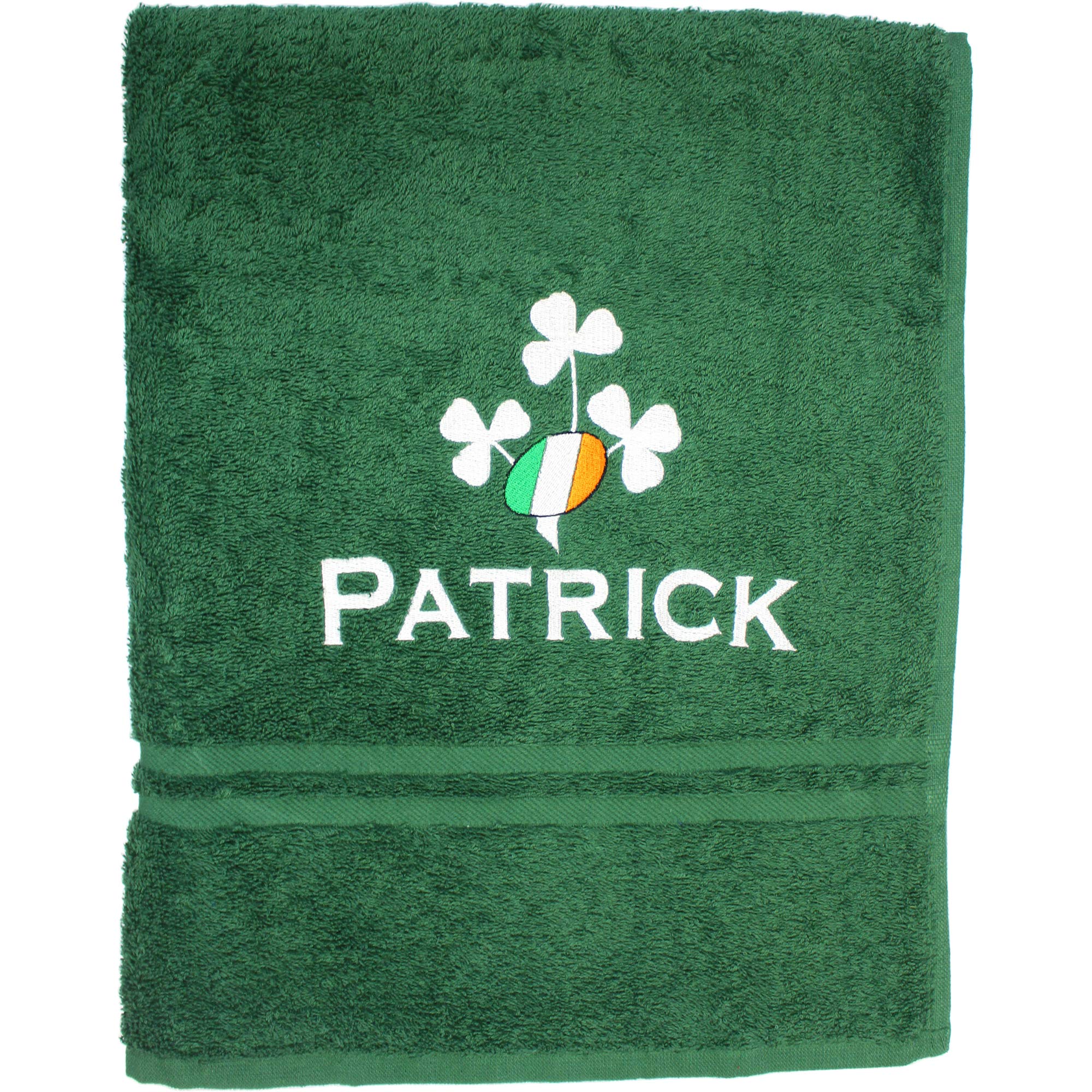 TeddyTs Personalised Ireland Rugby Super Absorbent Green Bath Towel