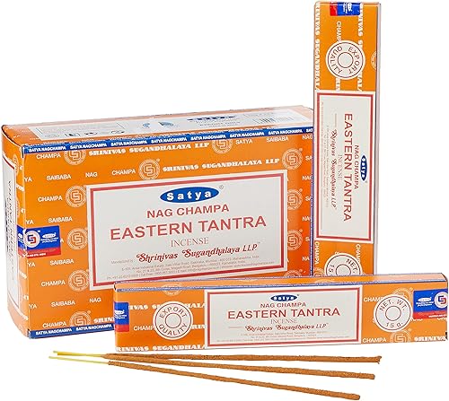Satya Varillas de incienso, tantra oriental, negro