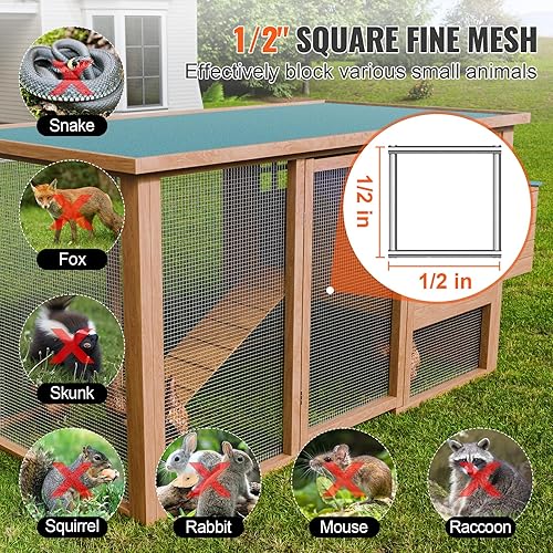 Miniatura 4 de VEVOR Paño de Alambre para Hardware, 12 pulgada 24 pulgadas x 100 pies 19 Calibre, Rollo de Malla de Alambre Galvanizado Sumergido en Caliente,