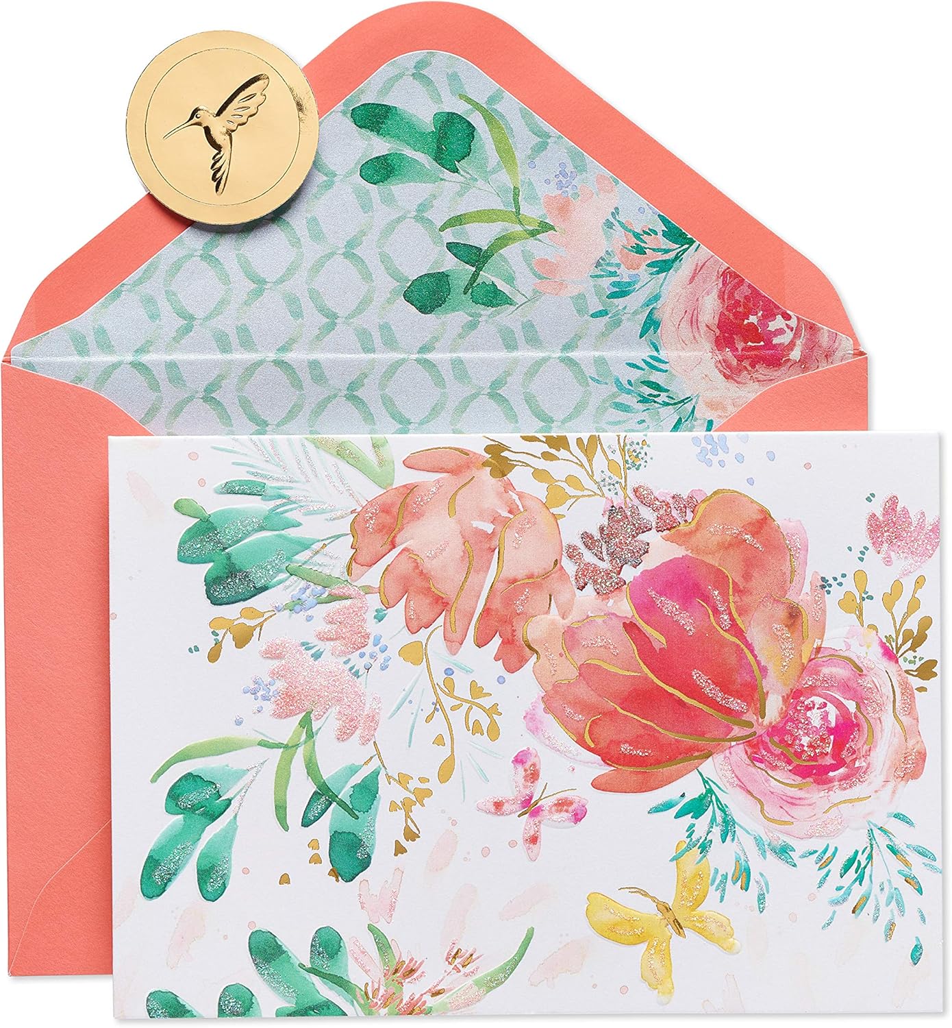 Papyrus Blank Cards with Envelopes, Watercolor Floral (10Count