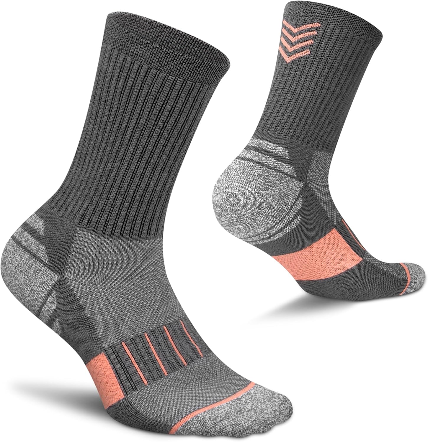 Crew Socks for Women,Athletic Hiking Running Compression Socks with Cushioned Support 3-6 Pairs