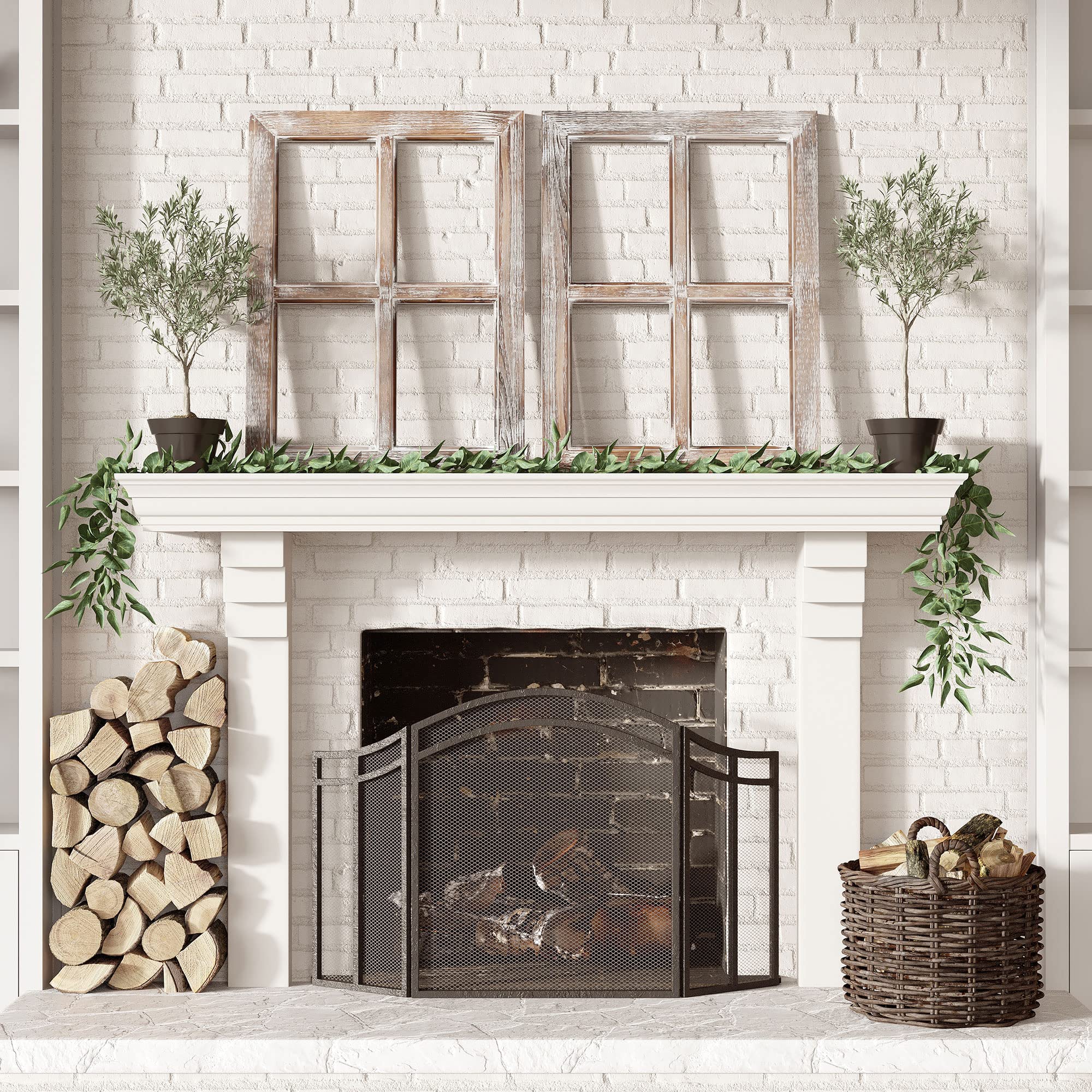 Buy Barnyard Designs 18x24 Rustic Window Frame Wall Decor, Farmhouse