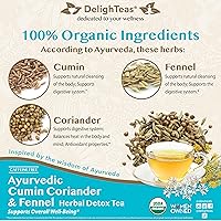 Vista 3 de Comino ayurvédico a base de hierbas, té de cilantro e hinojo, té de desintoxicación orgánica, ayuda a controlar el peso y aliviar el estrés