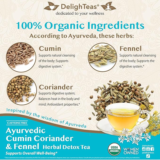 Té de hierbas ayurvédico CCF orgánico 60 porciones miniatura 3