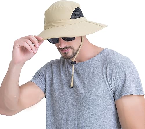 Miniatura 5 de Sombrero de Boonie al aire libre para hombres y mujeres, protección solar, impermeable, para safari, pesca, caza, sombrero de cubo