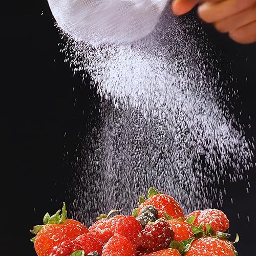 Miniatura 6 de Colador de malla fina con mango, tamiz de acero inoxidable para ingredientes secos y líquidos