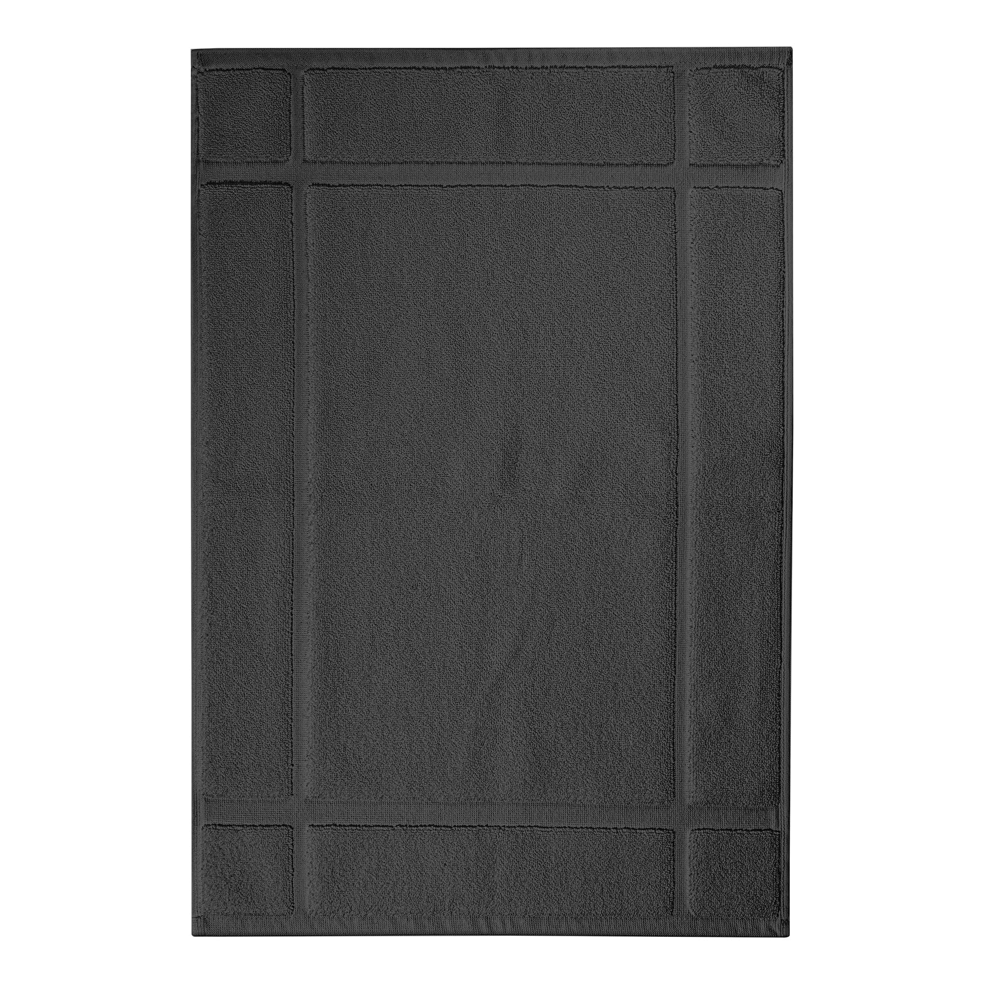 Ample Decor Cotton Bath Mats 34 X 20 Inches, 1350 GSM Oeko Tex Certified Solid Construction Thick & Plush, for Bathroom Floor, Shower – Grey