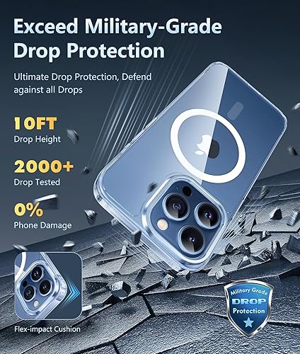 Miniatura 1621 de Fntcase Funda para iPhone 15 Plus y 14 Plus de 6.7 pulgadas, magnética, a prueba de golpes de grado militar, antiamarilleo, delgada, protectora