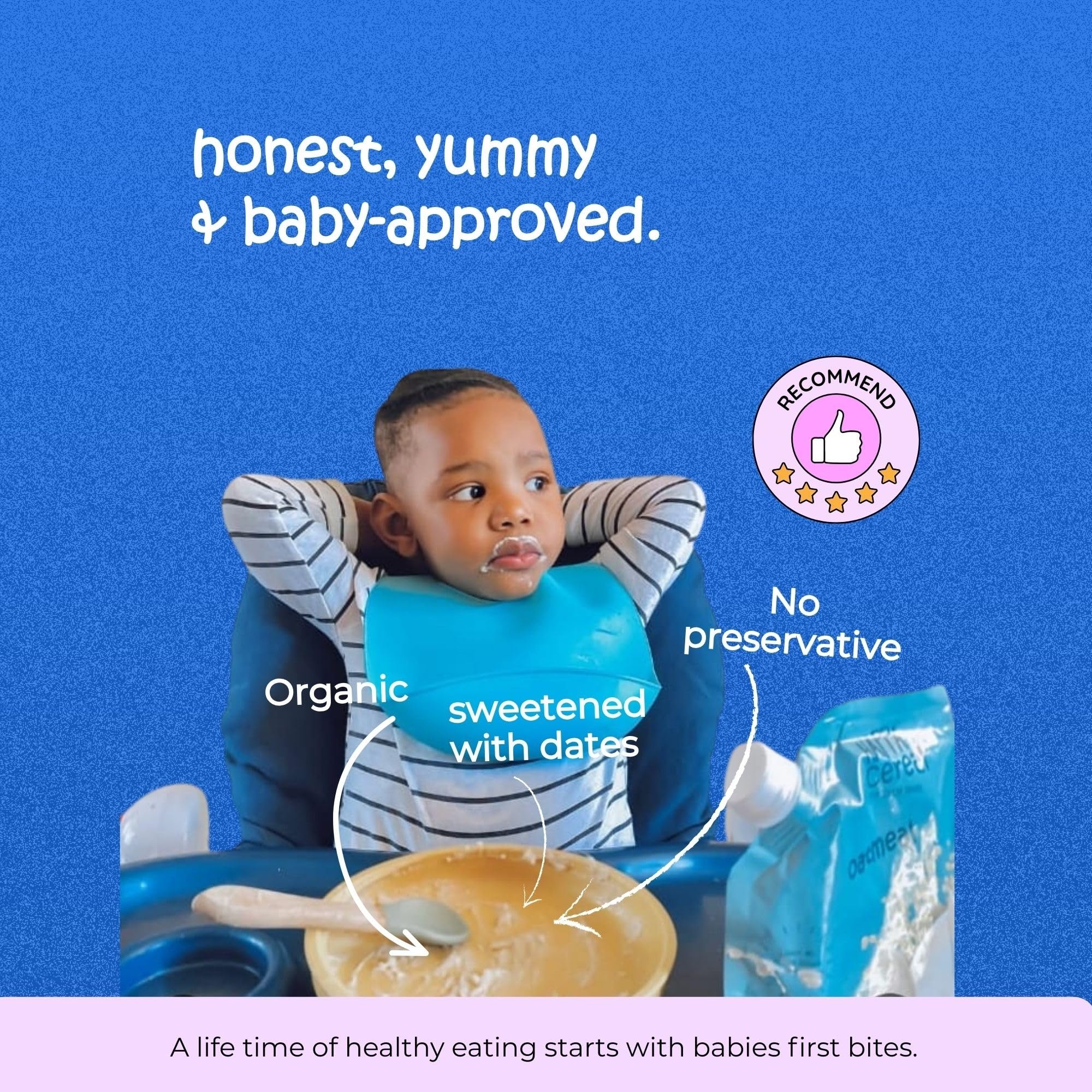 Happa Brown Rice Apple Banana Cereal for Babies | 3 Ingredients | No Sugar, Oil, Milk Powder, Flavours, Colours | Cooks in 3 Minutes | Stage 2 (6 Months+) | 200g Pack 3