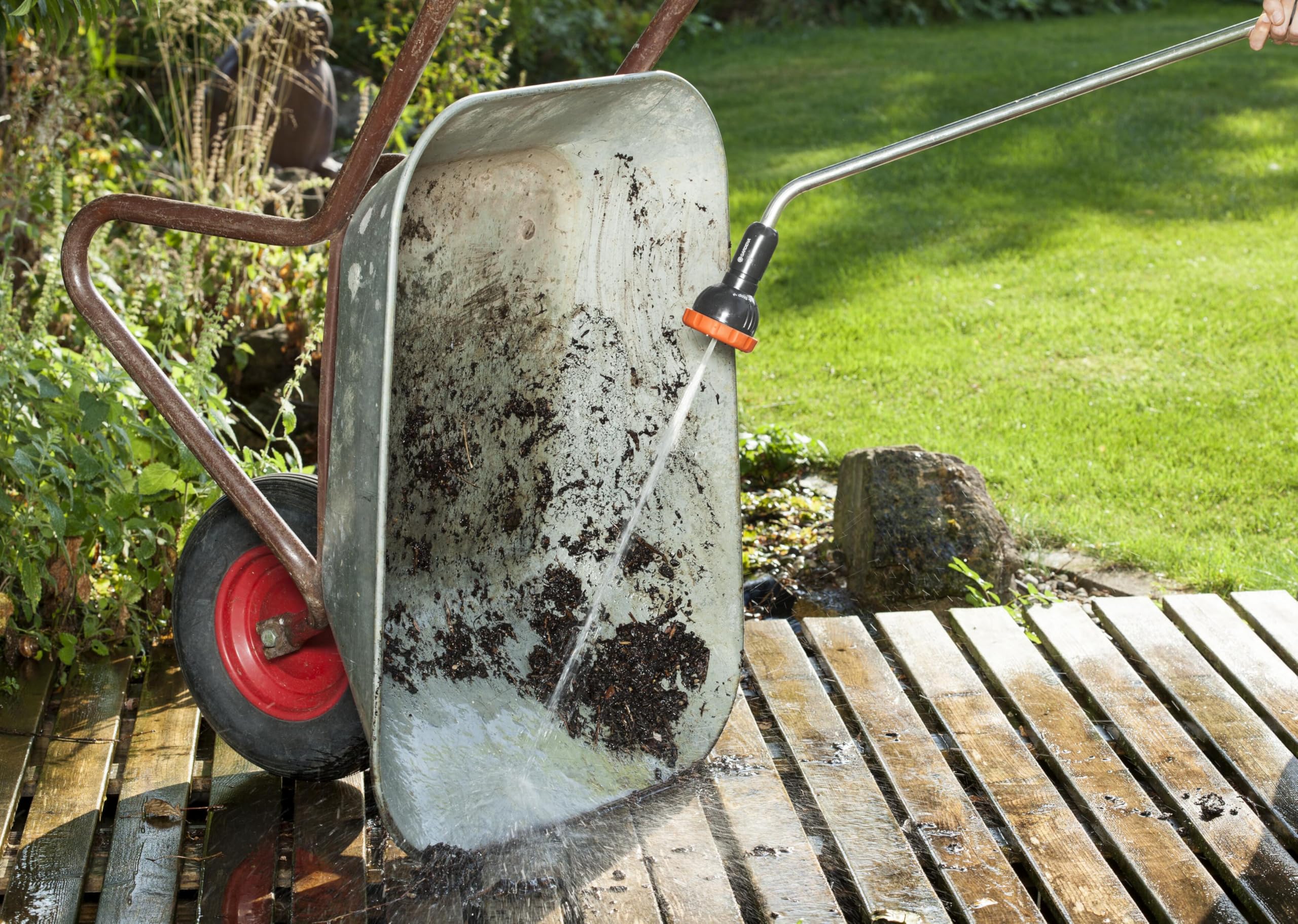 Gardena Lancia a doccia con prolunga Profi-System: Lancia a doccia con prolunga per una maggiore portata d'acqua, lunghezza 92 cm (2849-20)