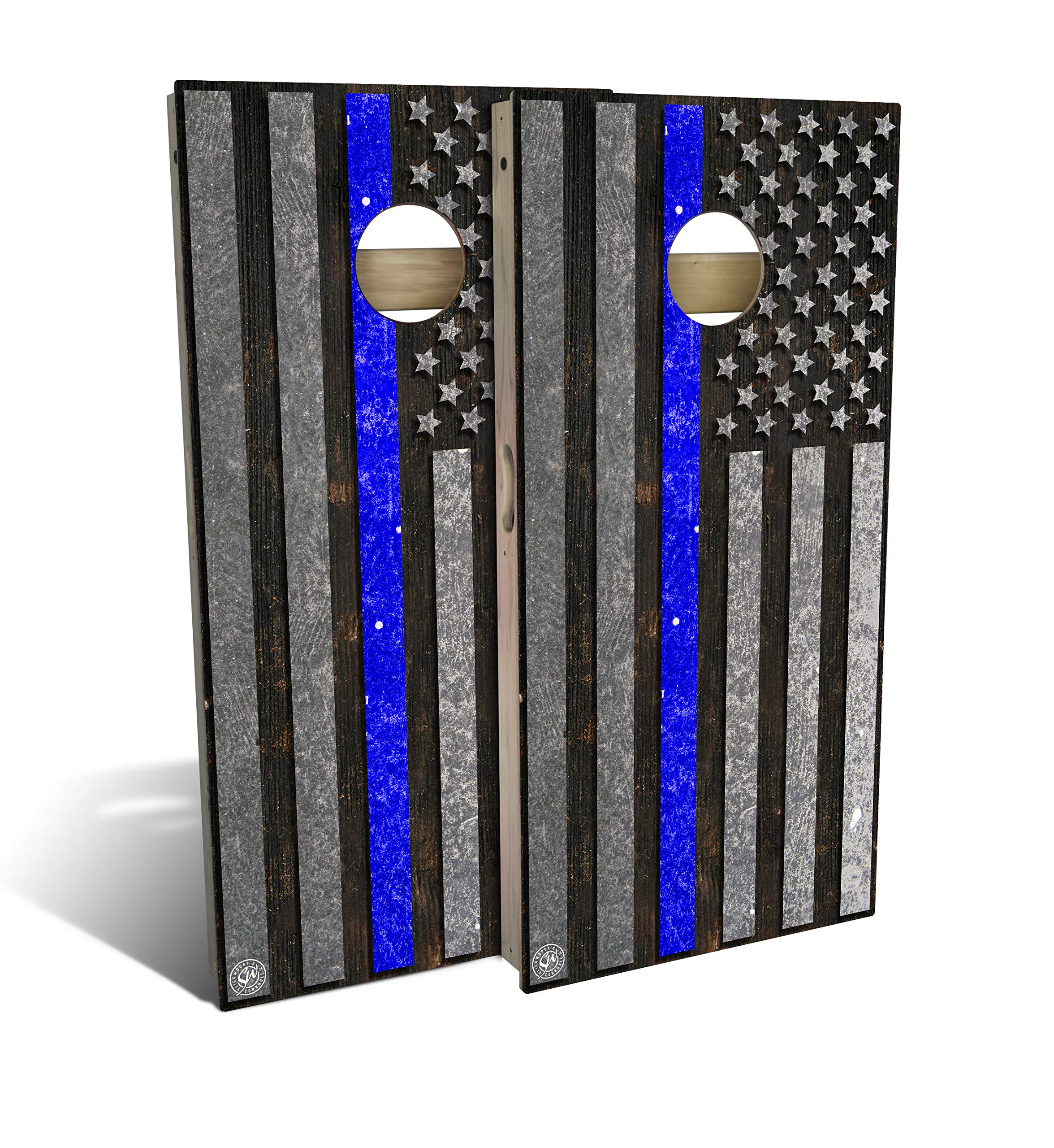 Slick Woody's Professional-Grade Cornhole Boards - 4'x2' Solid Wood Regulation Man Cave Corn Hole Toss Game with 8 Resin Filled Bags