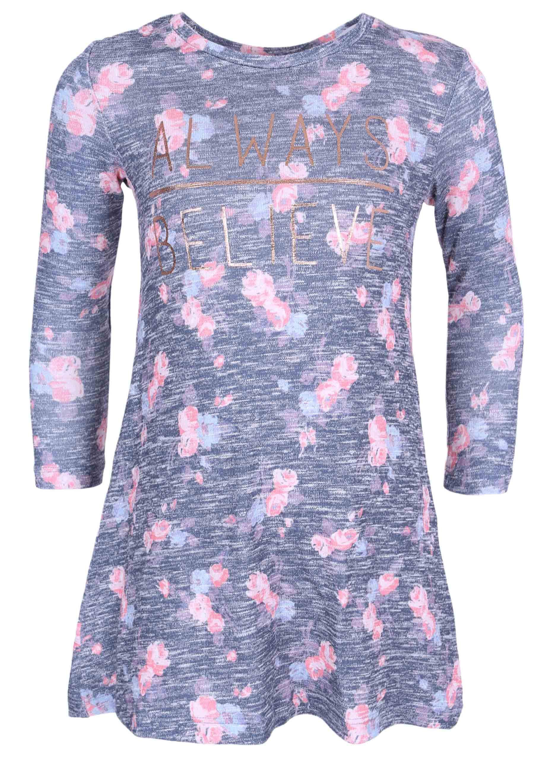 sarcia.euGrey Dress Always Believe YD PRIMARK 5-6 Years