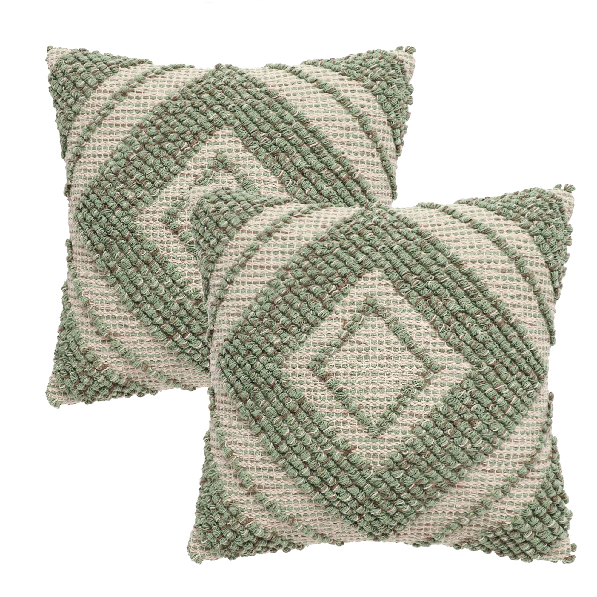 REDEARTH · Boho Textured Throw Pillow Cushion Covers - Woven Tufted Decorative Farmhouse Cases Fall Set for Couch - Sofa - Bed - Dining - Patio - 100%