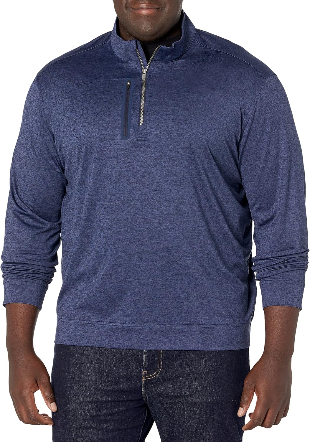 Cutter & Buck Men's Heathered NFL Stealth Drytec Quarter-Zip Jacket