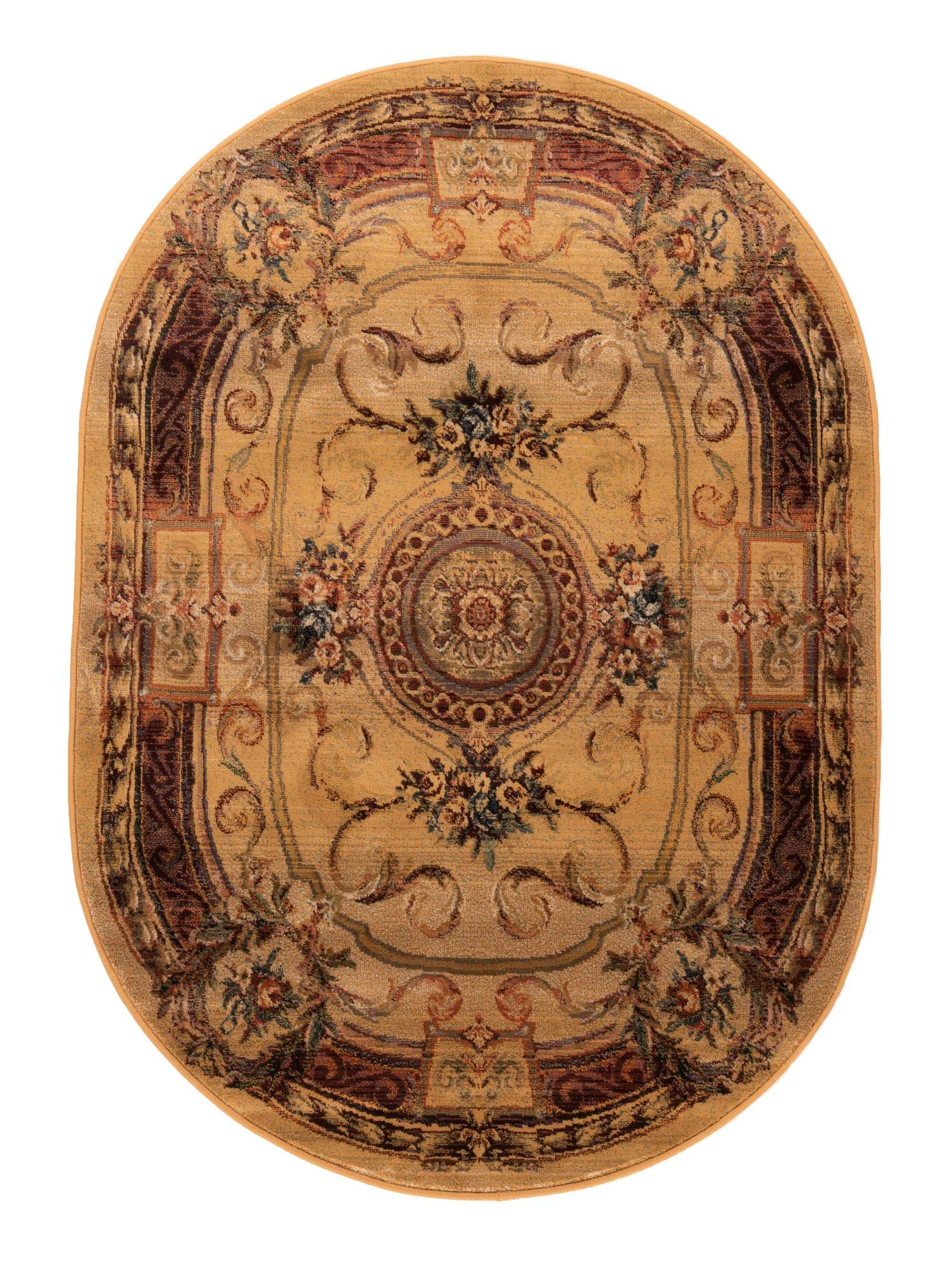 Tapis vintage beige pour salon cosy, classique oriental Theko 120x180