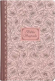 Bíblia Sagrada Católica, Letra Grande, Capa dura com lombada em tecido, Rosas, Leitura Perfeita