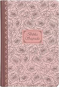 Bíblia Sagrada Católica, Letra Grande, Capa dura com lombada em tecido, Rosas, Leitura Perfeita