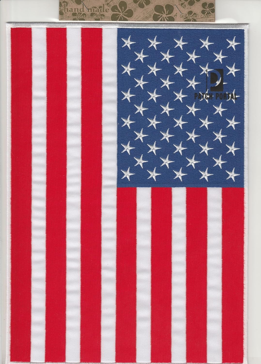 Large American Flag Patch XXL 11 Inch - USA Flag Iron On or Sew On Applique for Jackets Vests Personalized Clothing - Perfect for DIY Craft Projects, Bikers and Patriotic Accessories