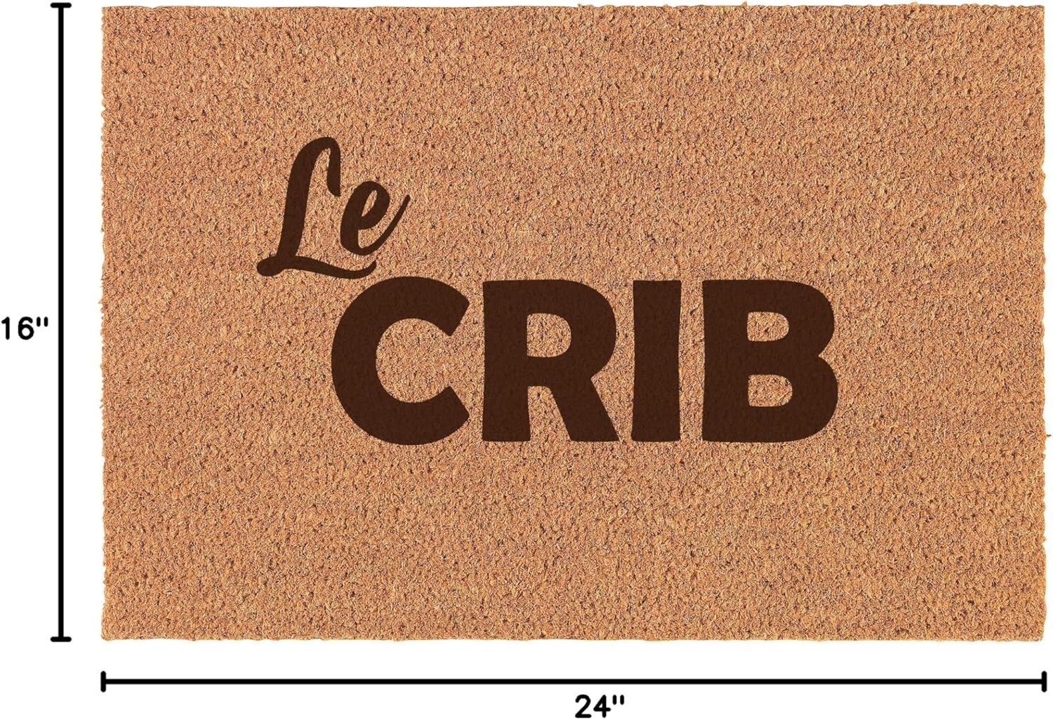 Daylor Le Crib Doormat Brown Natural Coir Rectangular Front Entry Non Slip Door Mat (16 in. x 24 in.)