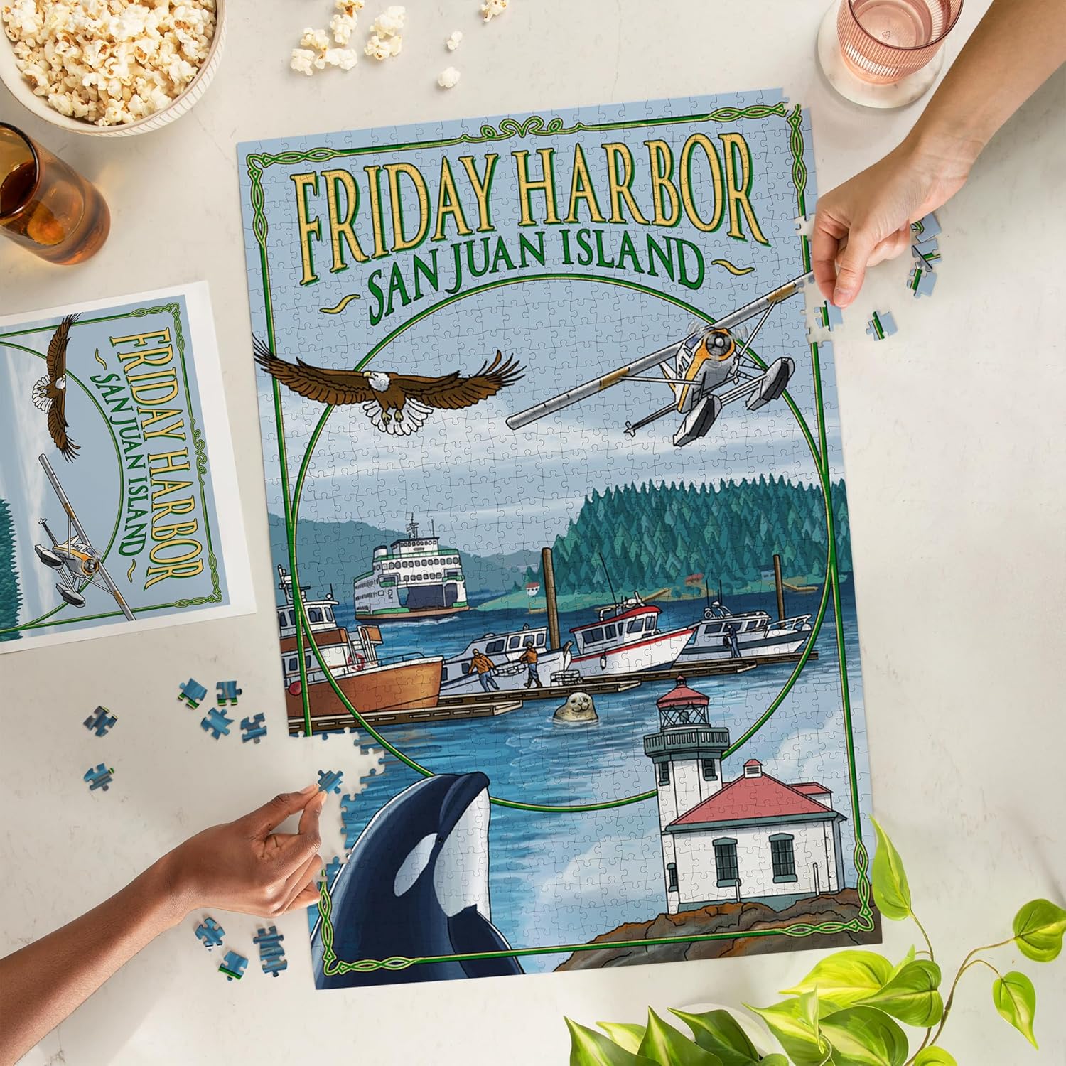 Friday Harbor, San Juan Island, Washington, Views (1000 Piece Puzzle, Challenging Jigsaw Puzzle for Adults, Made in USA)