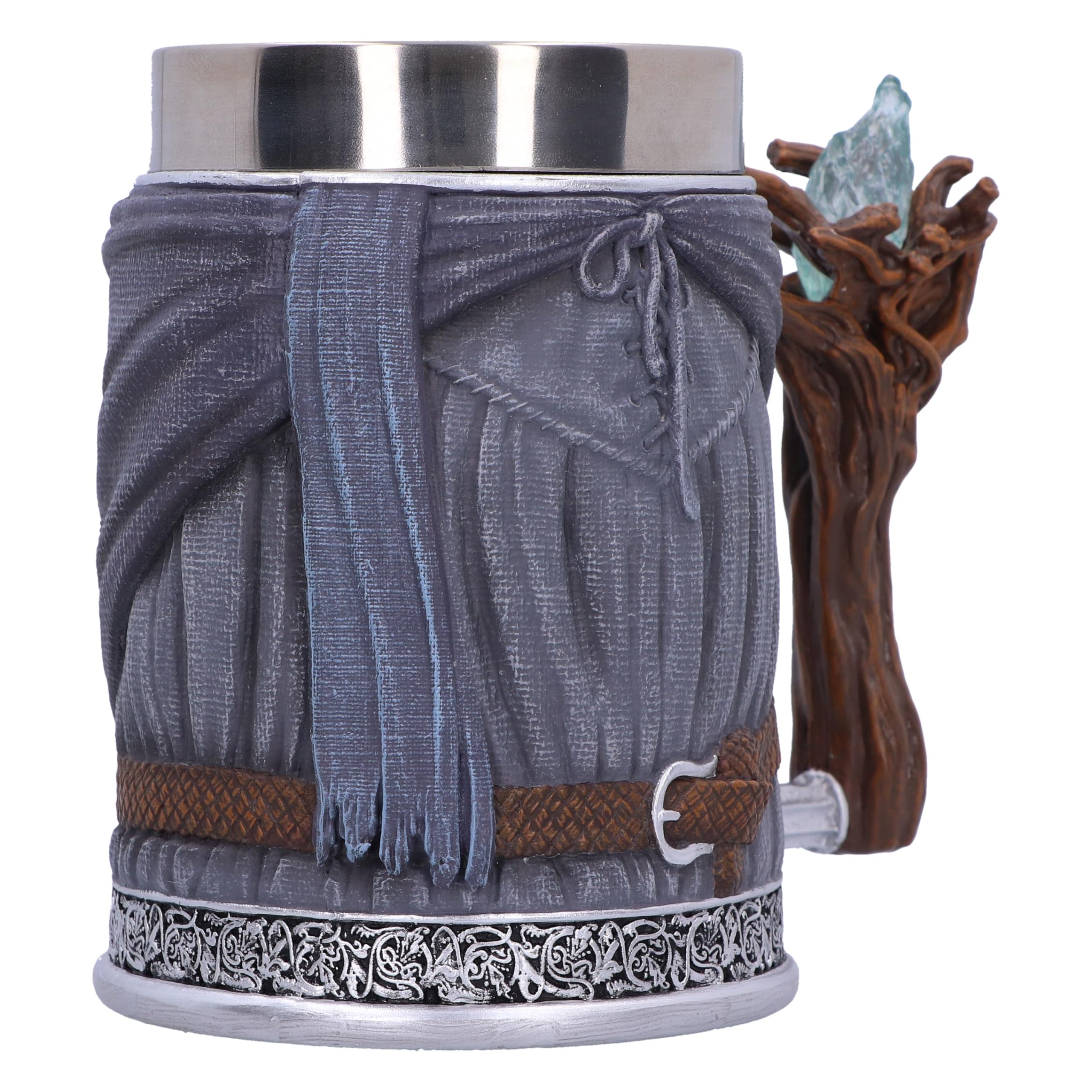 Nemesis Now Chope Gandalf Le Seigneur des Anneaux Gris 15,5 cm, Résine Grise, Produit sous licence officielle Le Seigneur des Anneaux, coulé dans la meilleure résine, habilement peinte à la main