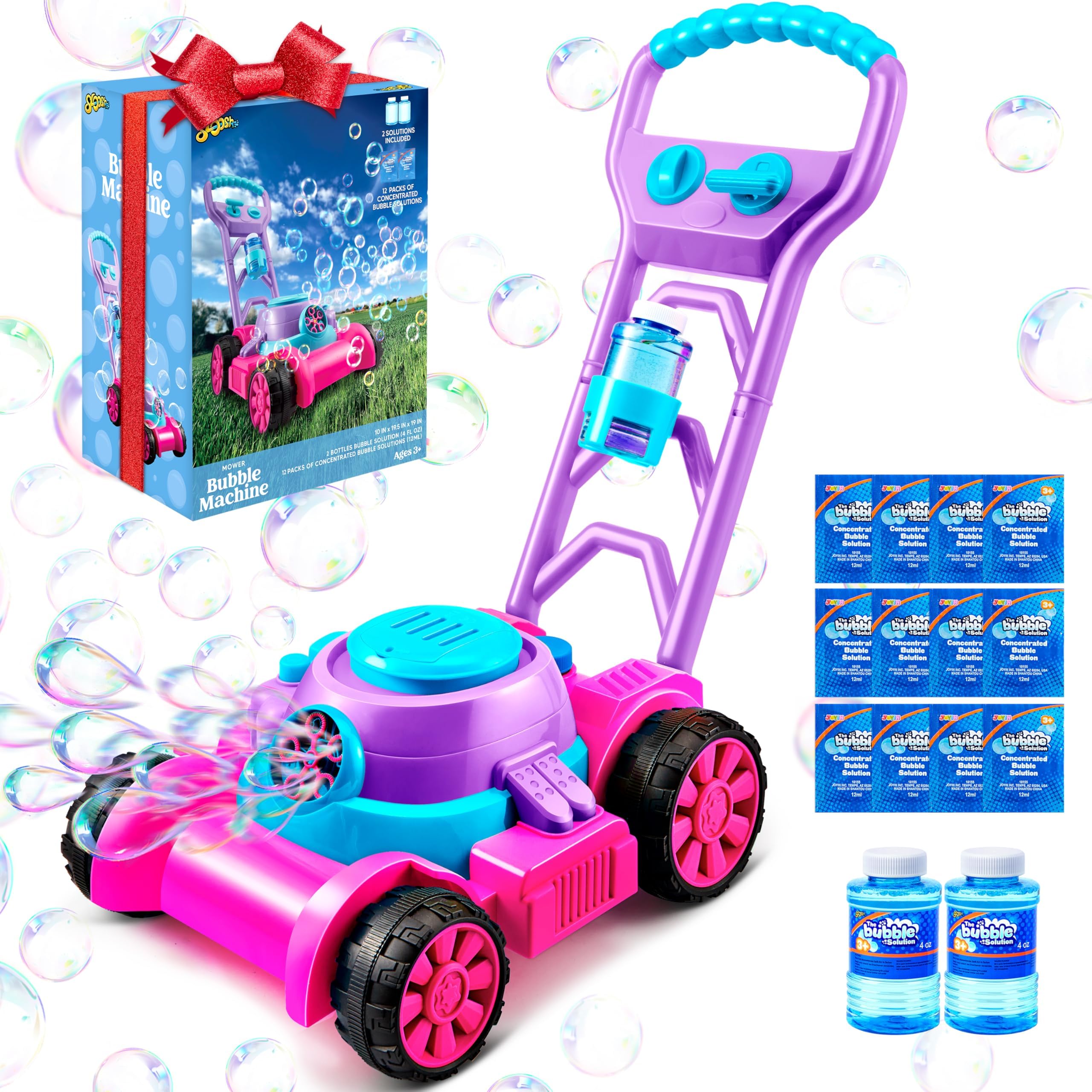 Sloosh Bubble Cutter (Pink) for Preschool Kids Summer Outdoor Toys Birthday Gifts Easter Basket Stuffers