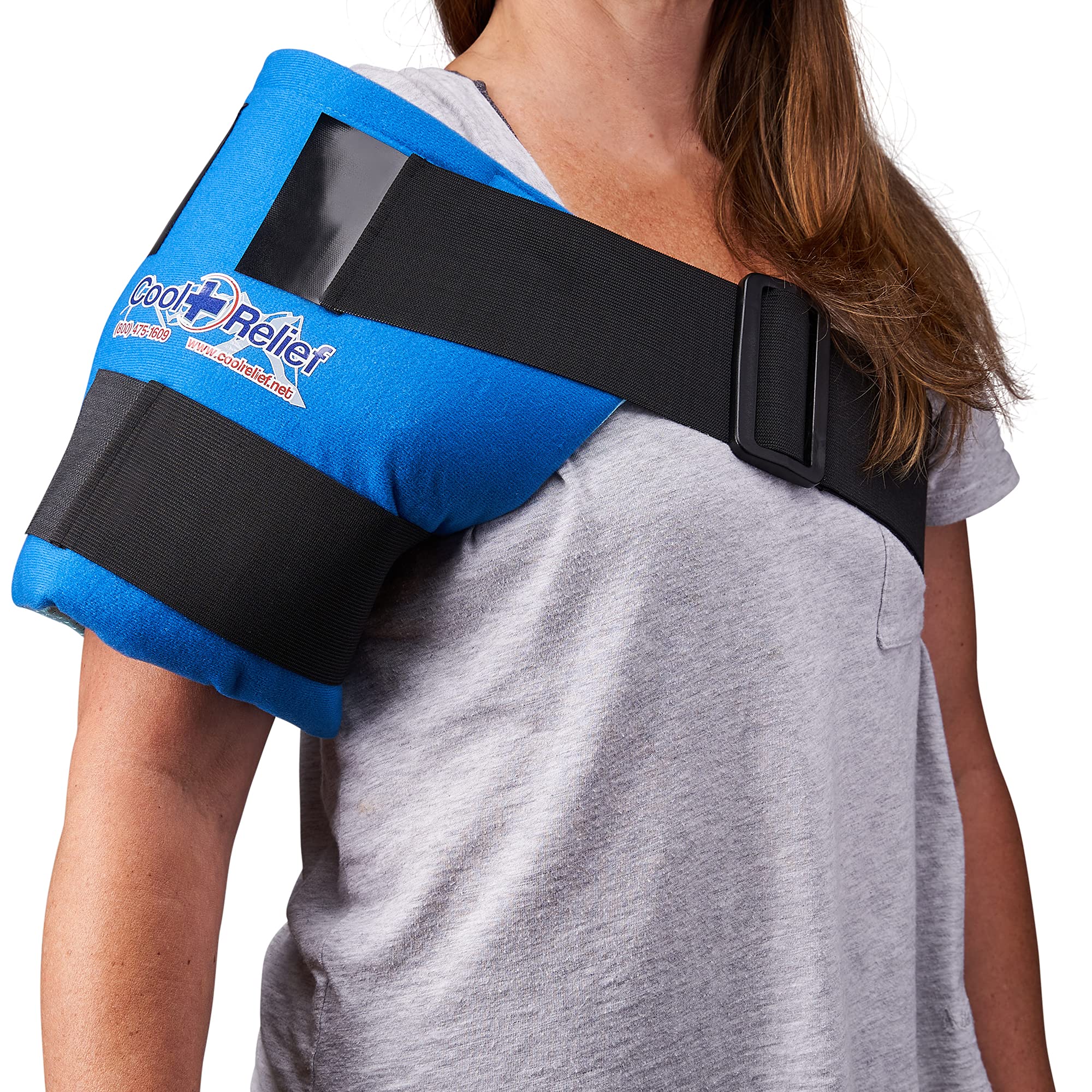 CoolRelief FlexGel - Paquete de hielo de gel versátil para rodilla, hombro y cadera, reutilizable de grado médico, terapia avanzada de frío (11 x 12 pulgadas, paquete individual)