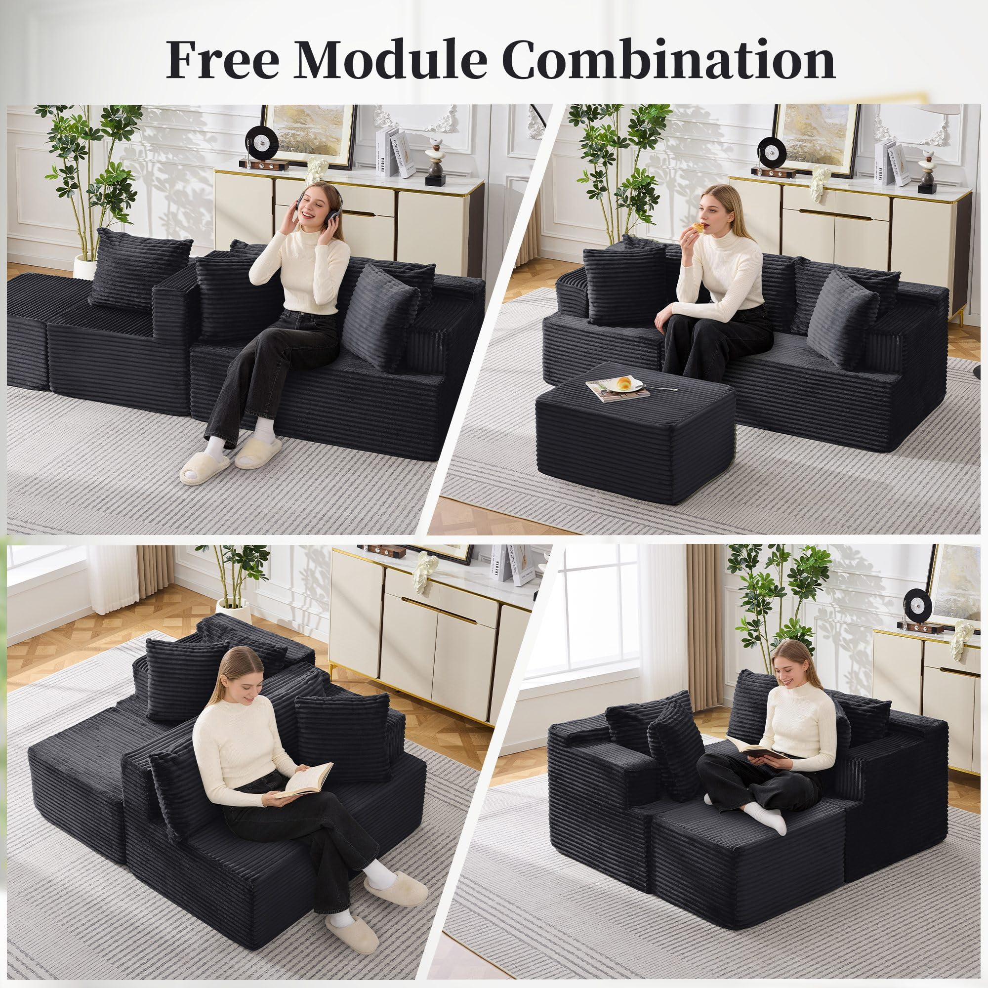 Best Fluffy Sectional Sofa 2026: 5 Cloud Couch Picks Rated 2 Korser Cloud Modular Sectional Sofa with L-Shaped, Boneless Couches for Living R — product photo