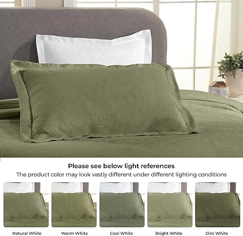 Miniatura 3 de Superior Juego de colcha de algodón de 3 piezas, colcha de gran tamaño, 2 fundas de almohada, manta de peso medio, decoración de cama del hogar,