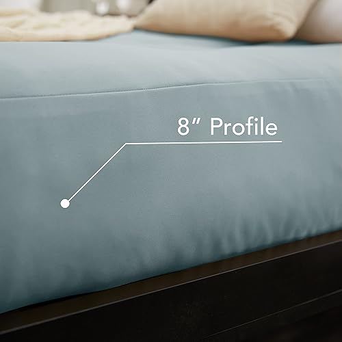 Miniatura 11 de x Mozaic - Colchón de futón estándar tamaño Queen de 8 pulgadas (marco no incluido), plata básica, ideal para habitaciones de niños o áreas de