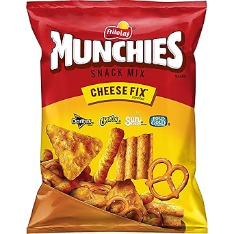 Munchies Snack Mix, Cheese Fix Flavored, 0.875 Ounce Pack of 104