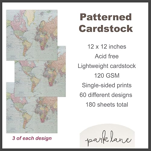 Miniatura 6 de Tarjetero de papel para álbumes de recortes de 12 x 12 pulgadas, 180 hojas de cartulina ligera y suave, papel de manualidades rústico para álbumes