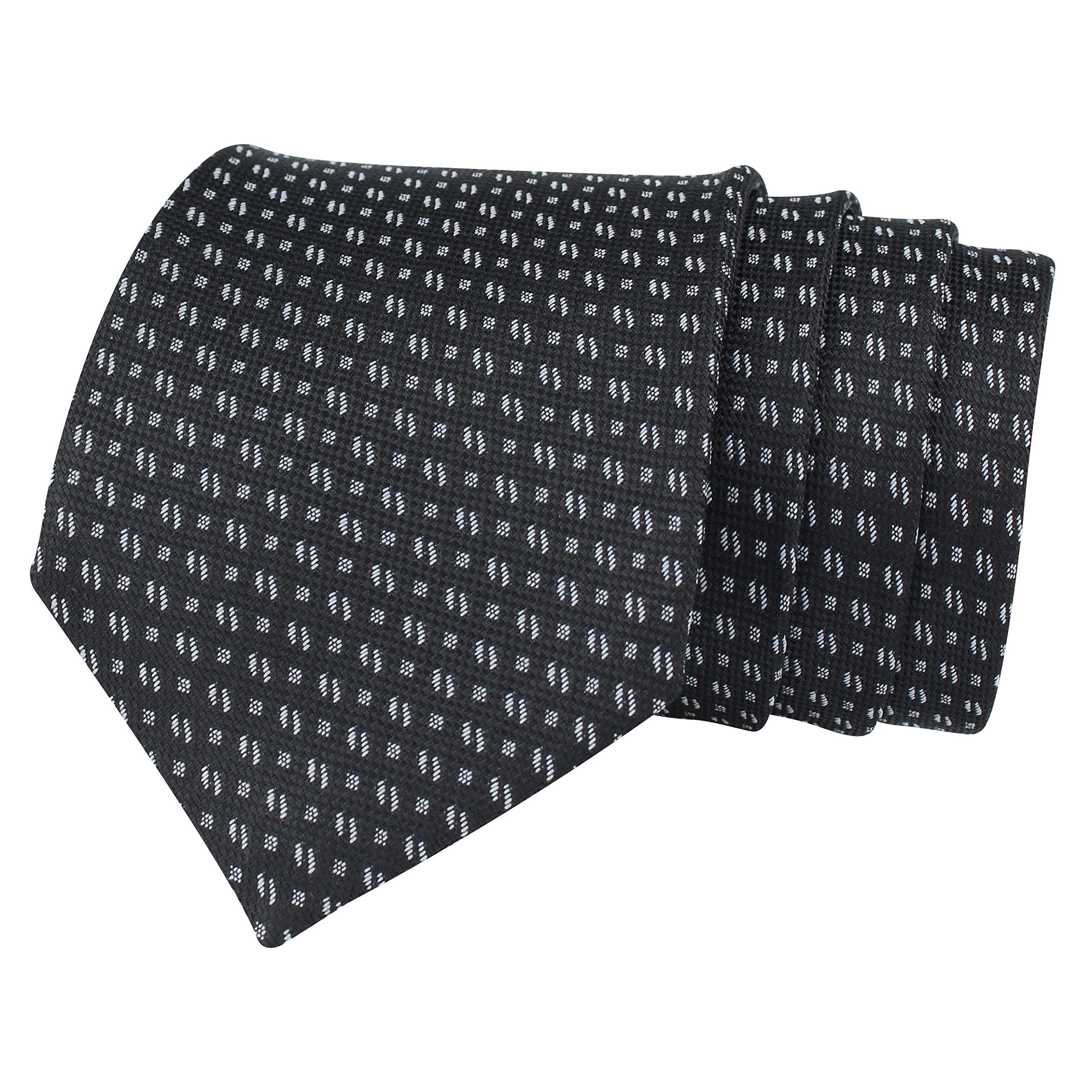 Kavove The Artistry Abstract Black Necktie For Men-image-37