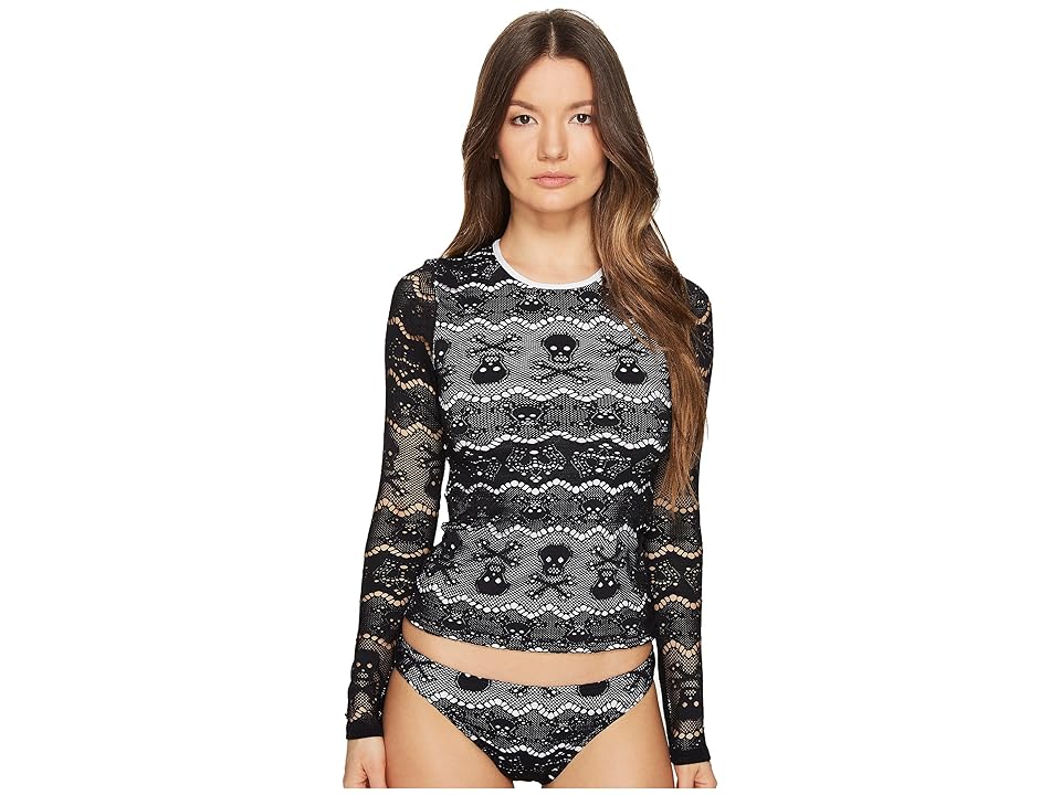 

Letarte Skull Lace Rashguard (Black Multi) Women's Swimwear