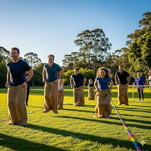 Miniatura 5 de Paquete de 6 bolsas de arpillera grandes de alta calidad  Juego de 6 piezas, cada una mide 24 x 40 pulgadas  Respetuosas con el medio ambiente,
